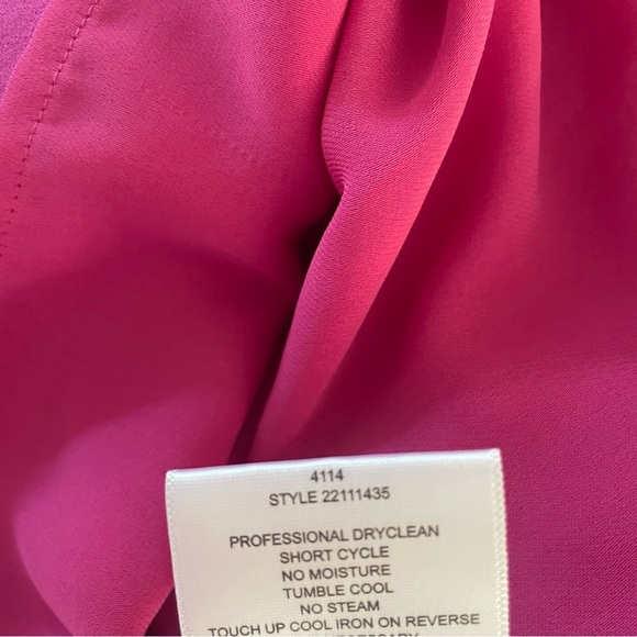 Tory Burch Leith Silk Georgette Elegant Magenta Sleeveless Dress 20143 - Picture 9 of 10